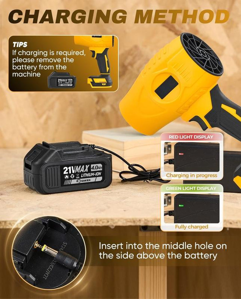 Stxxno 1400G Thrust Turbo Jet Blower – Cordless Leaf Blower with Violent Turbo Fan, Brushless Pure Copper Motor, Car-Drying Jet, Handheld Snow Blower, Turbo Air Duster for Home Improvement & Garden Care – Perfect Christmas & New Year Gift Jet Fan Blower