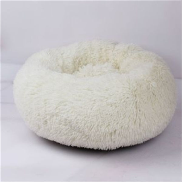 Plush Round Cat Bed – Ultra Soft Faux Fur Nest for Cats & Small Dogs