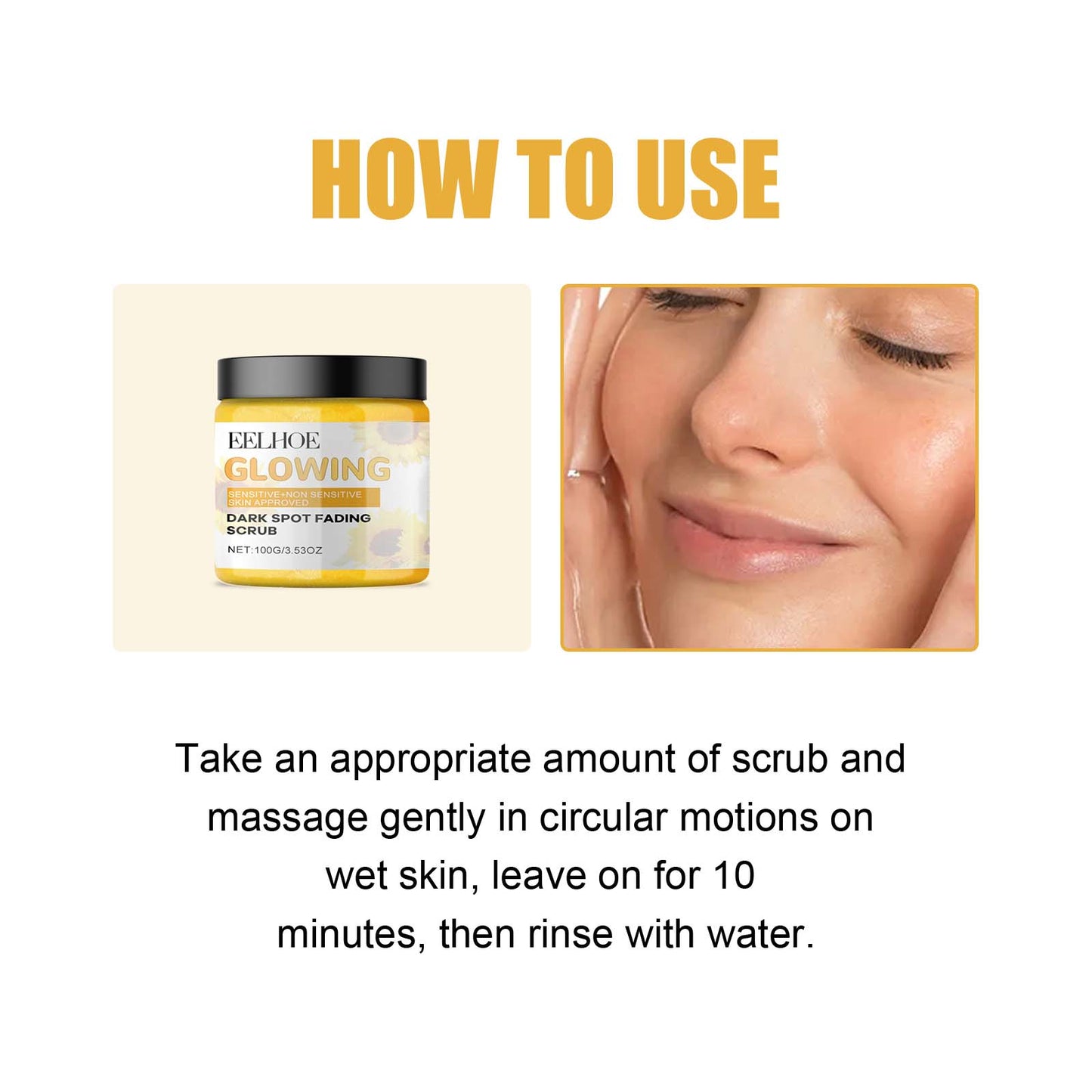 Turmeric Brightening Face Scrub – Exfoliating Cleanser for Smooth, Radiant Skin