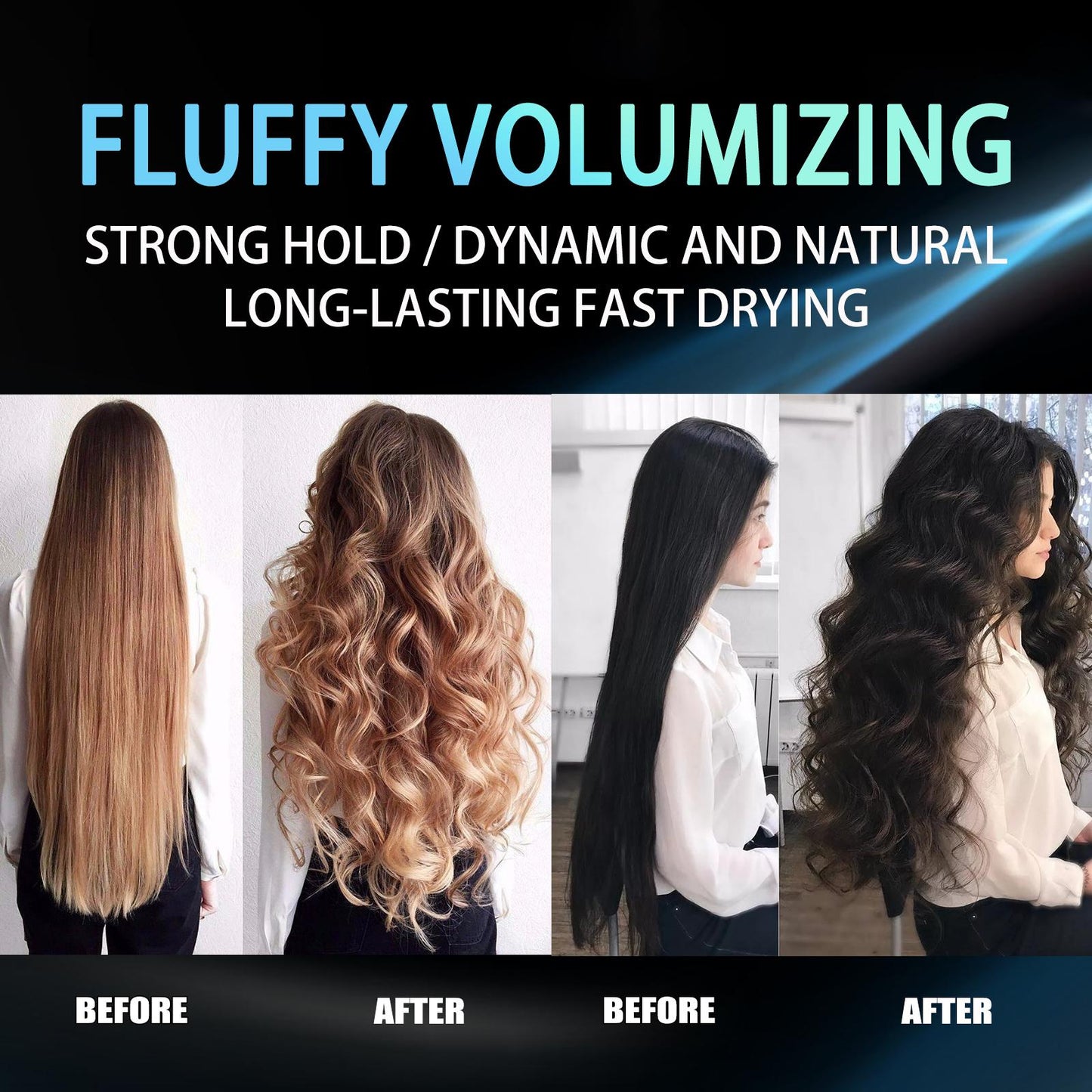 Volumizing Hair Setting Spray - Long-Lasting Hold & Moisture for Thicker, Fuller Hair (3.4 oz)