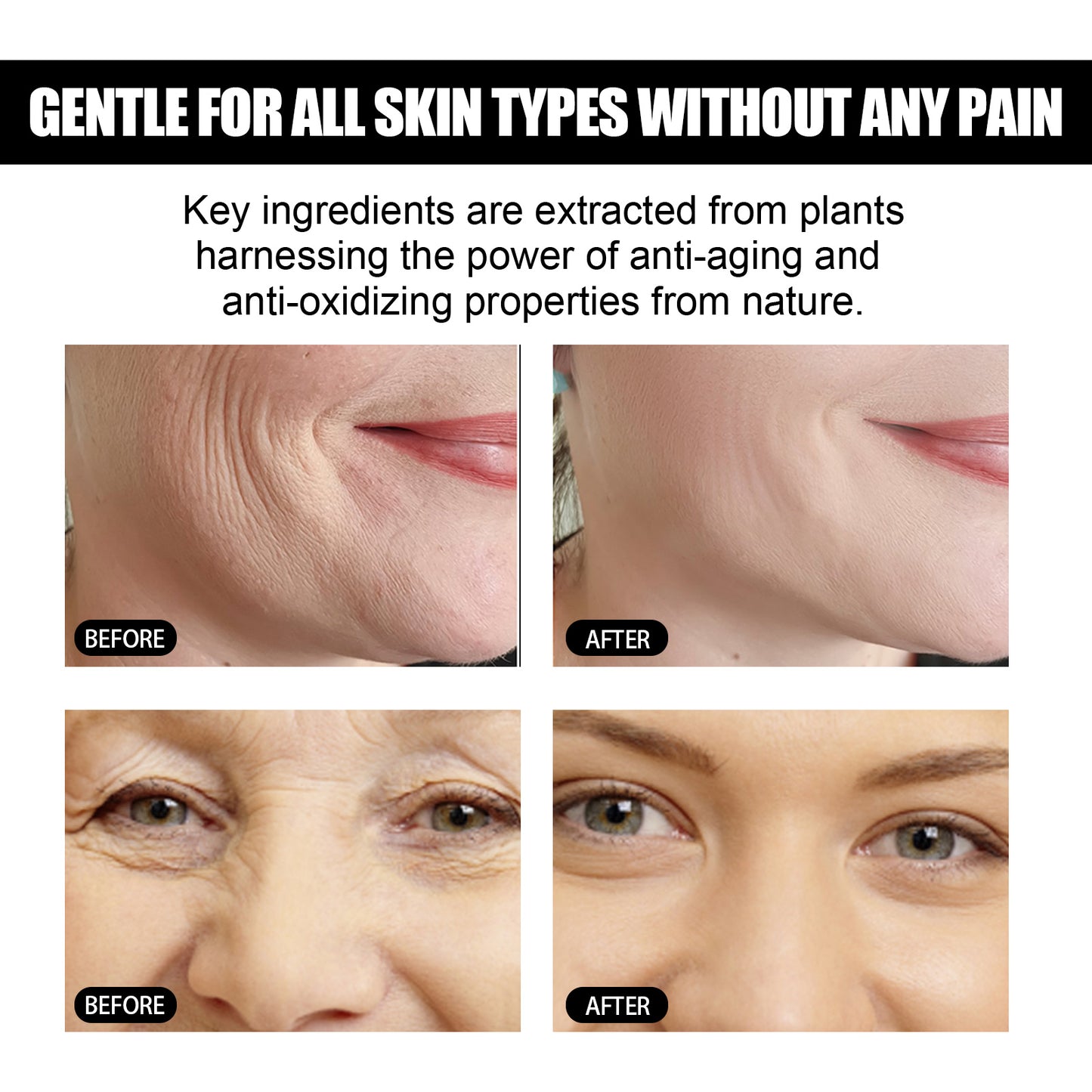 Instant Face Firming Serum | Anti-Aging Wrinkle Reducer with Hyaluronic Acid & Vitamin C