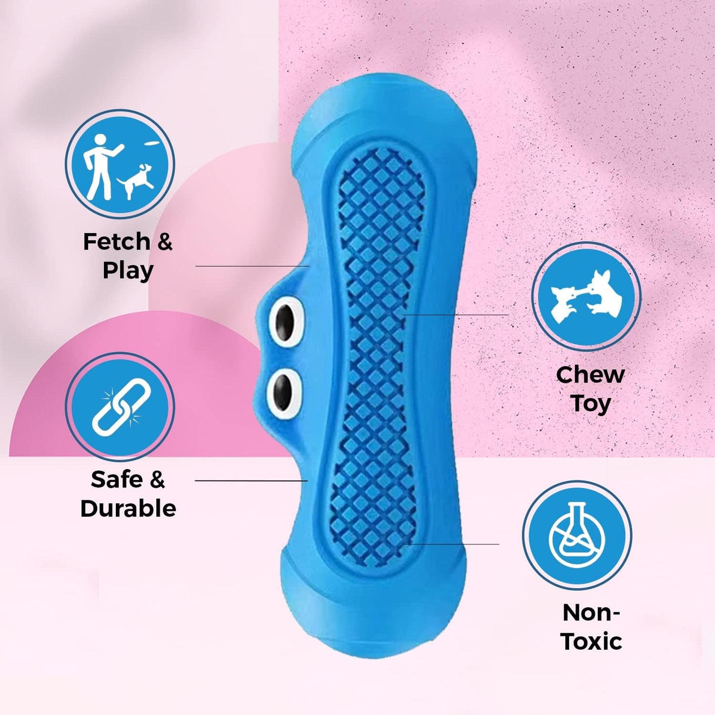 Durable Rubber Squeaky Dog Toy – Monster Design for Aggressive Chewers