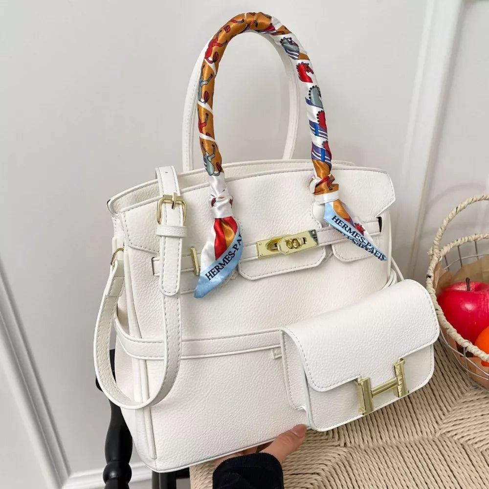 PU Leather Shoulder Handbag – Medium