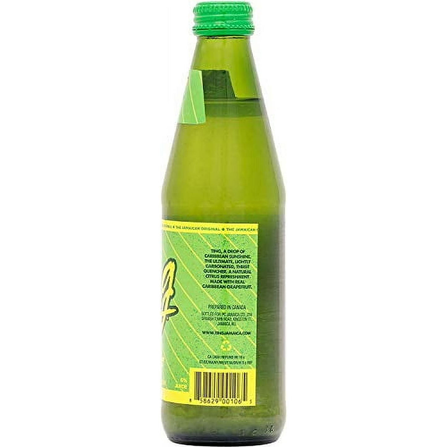 Ting Sparkling Jamaican Grapefruit Flavored Beverage, 10.14oz Glass Bottle (Pack of 6, Total of 60.84 Fl Oz)