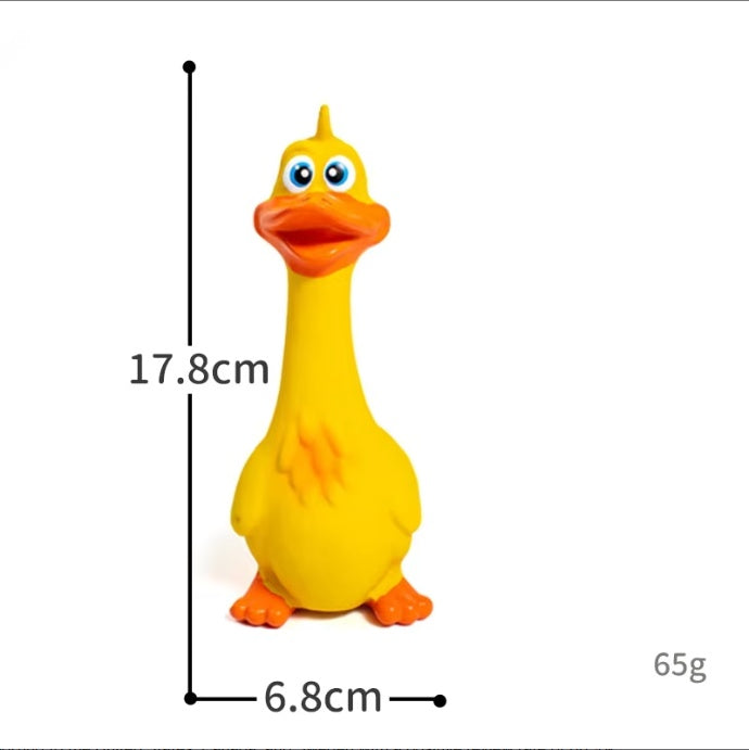 Squeaky Duck Dog Toy – Durable Latex Chew & Interactive Play Toy for Dogs