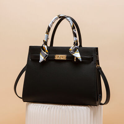 Top Handle Leather Handbag – Structured PU Leather Tote