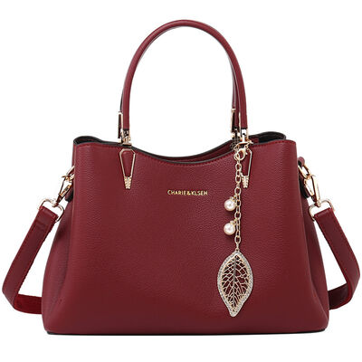 Top-Handle Leather Handbag – Medium Structured Purse for Women