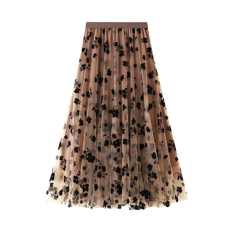 ZOKI Women's High Waist Pleated Midi Skirt – A-Line Tie Waist Casual Summer Skirt