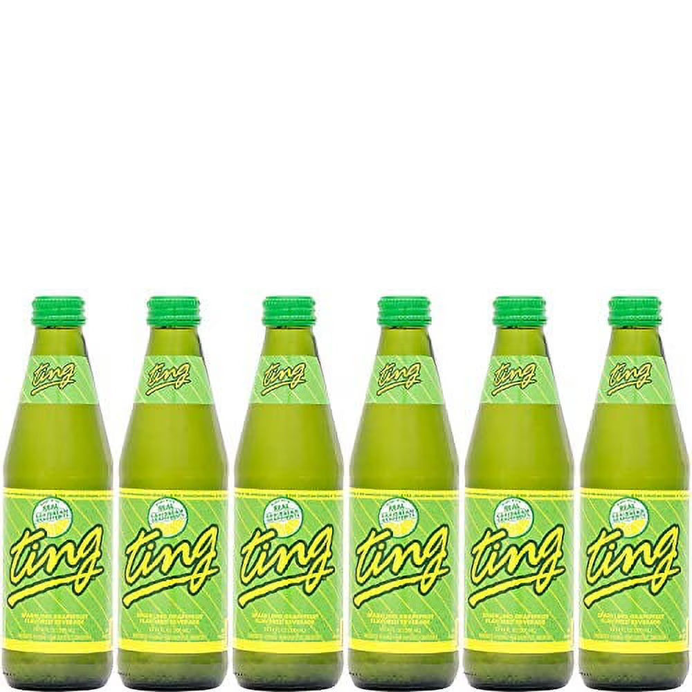 Ting Sparkling Jamaican Grapefruit Flavored Beverage – 10.14 oz Glass Bottle, 3-Pack