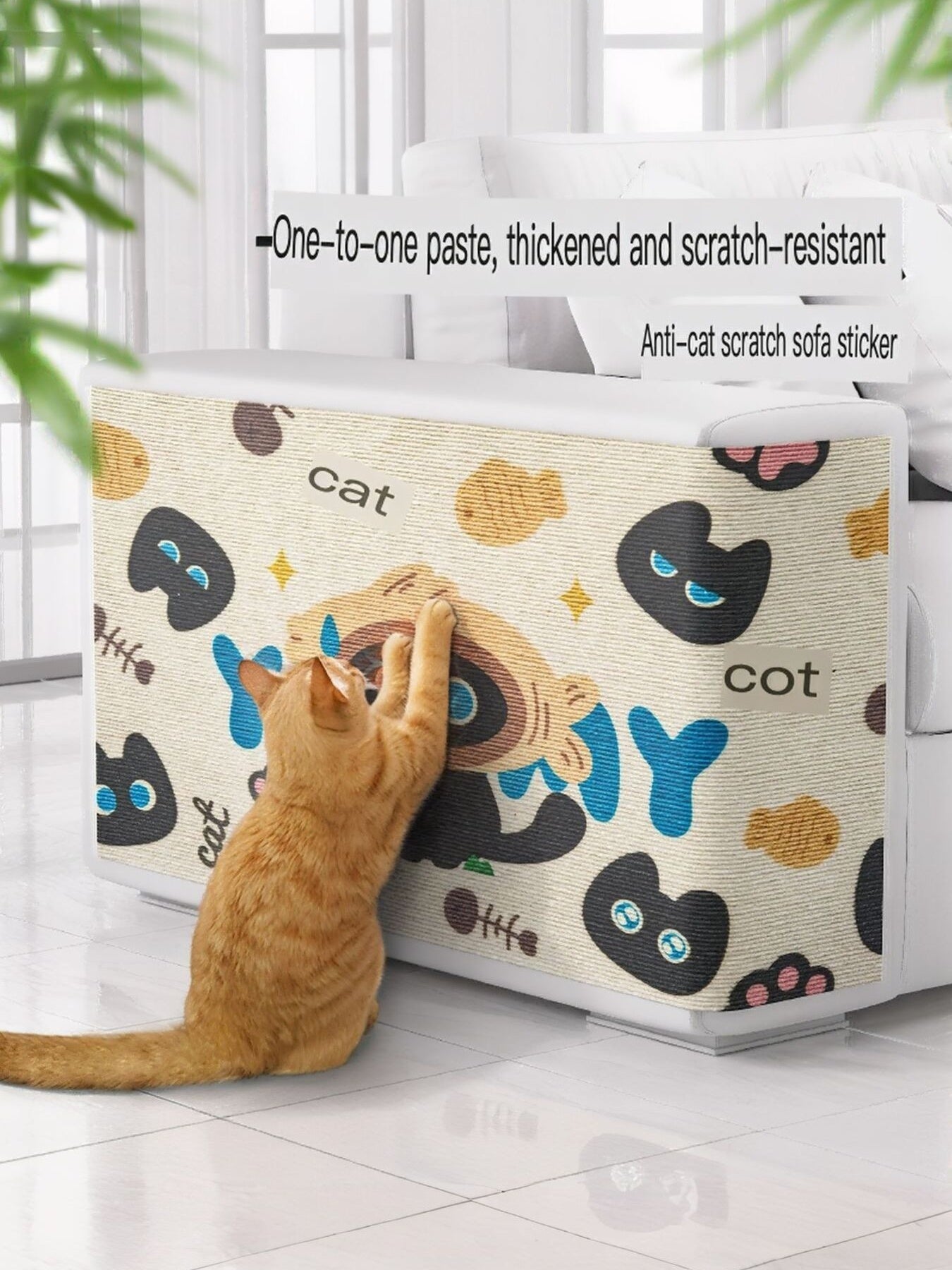 Anti-Scratch Sofa & Furniture Protector for Pets | Cartoon Pattern Cover