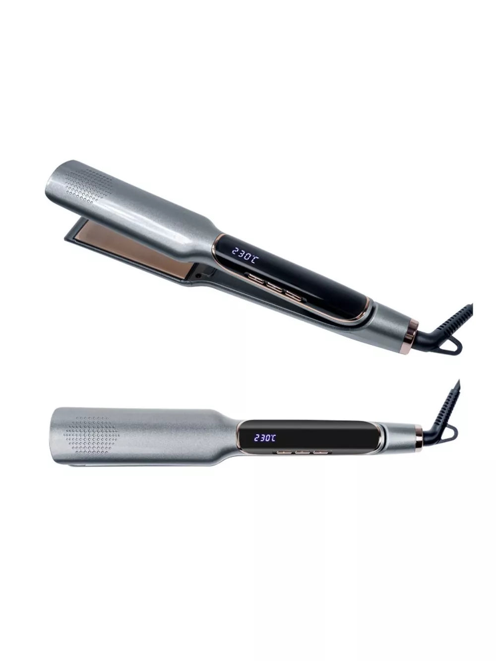 2-in-1 Hair Straightener & Curler – Adjustable Temperature Flat Iron for Straight & Wavy Styles
