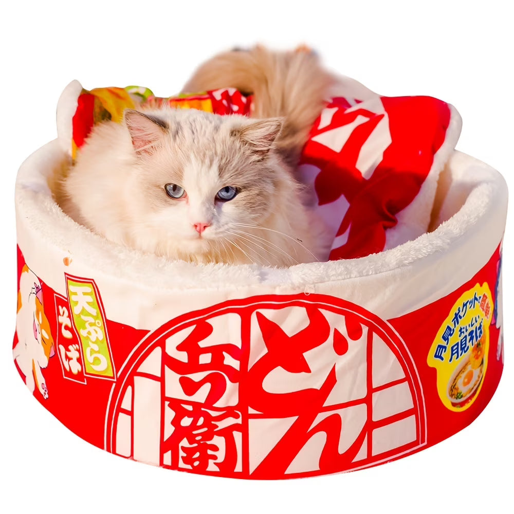 Instant Noodle Shaped Pet Bed – Cozy Cat & Dog Sofa, Super Soft & Warm Size: S 40*20 (4kg)