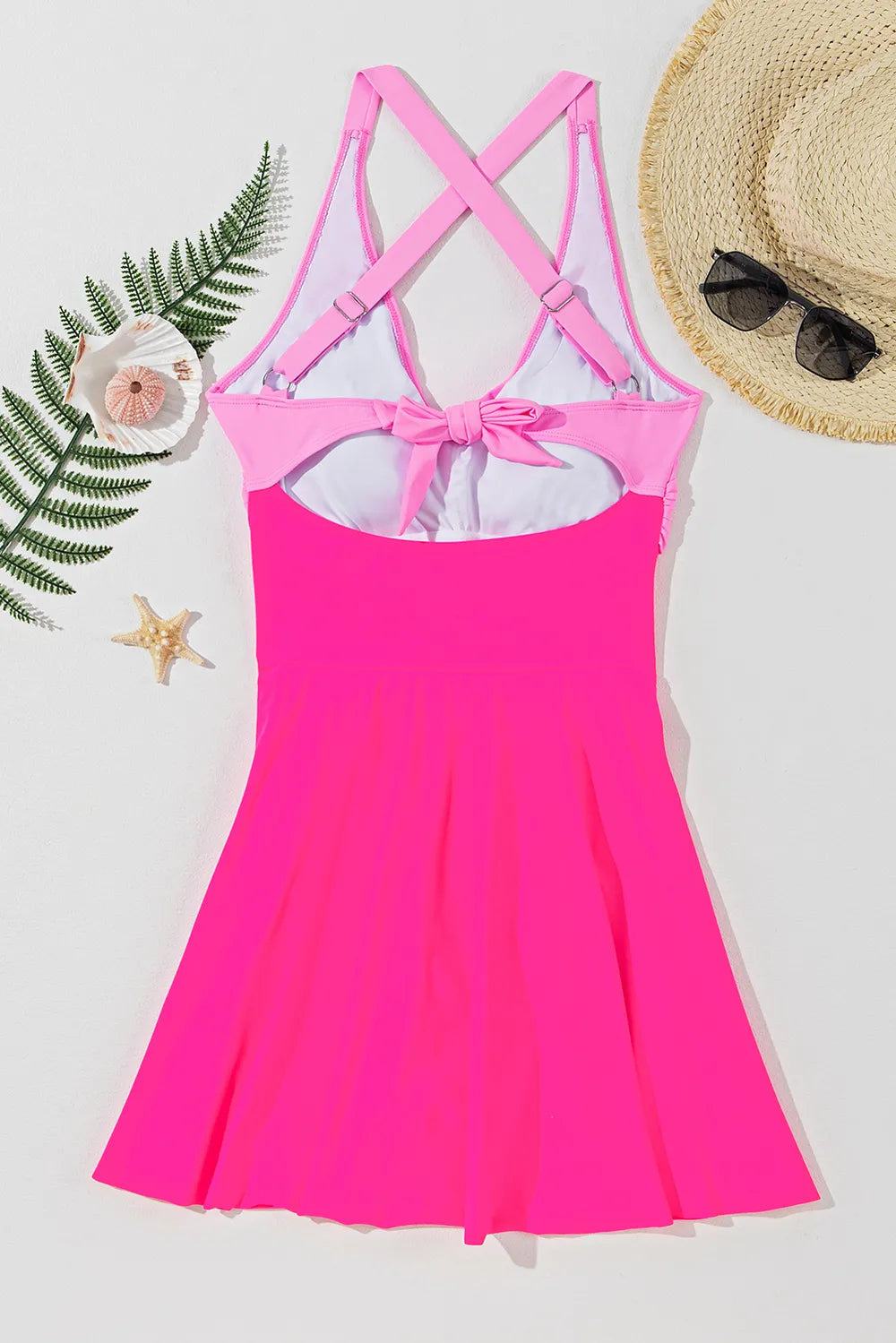 Crisscross V-Neck One-Piece Swimsuit