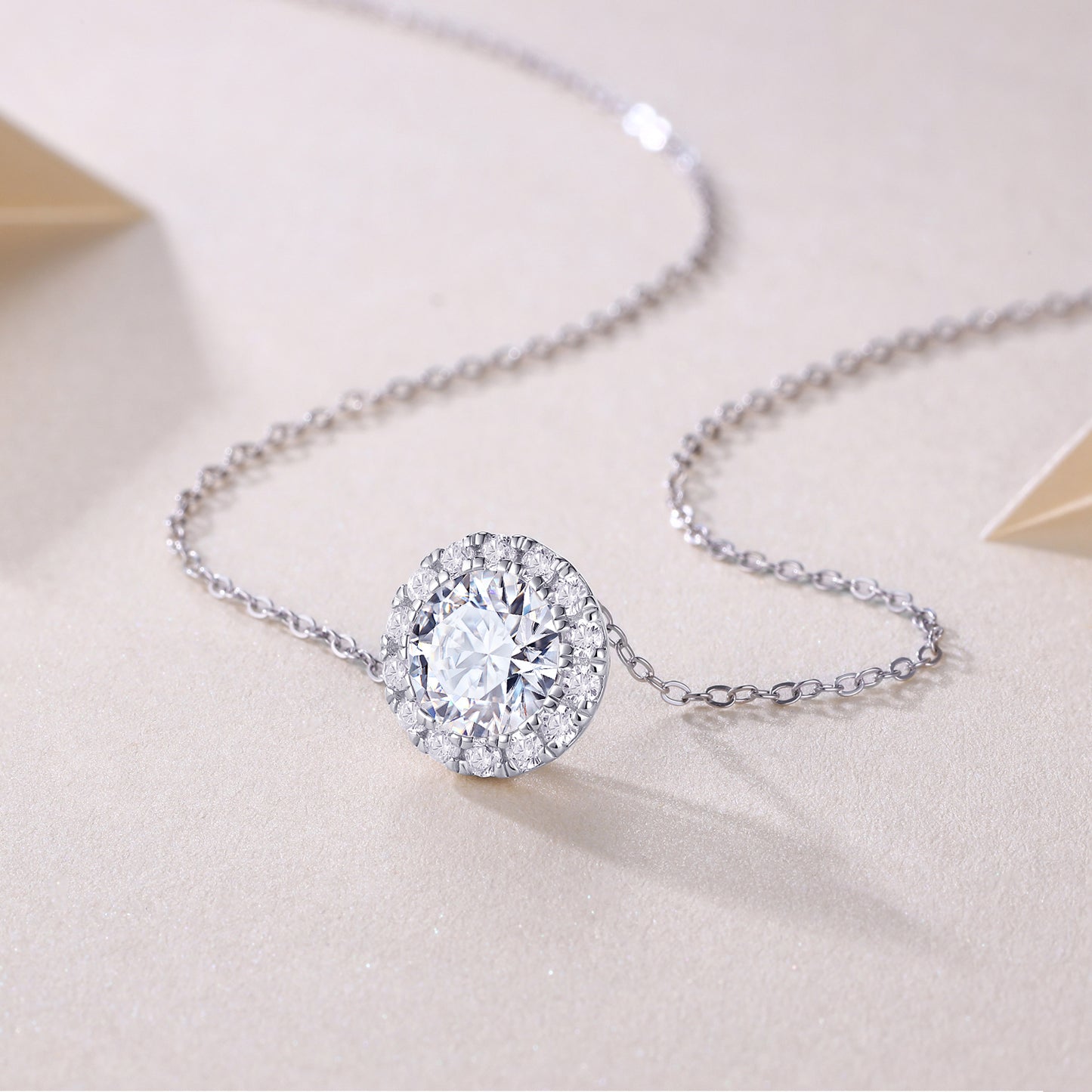 2 Carat Moissanite Pendant Necklace – Sterling Silver | Diamond Alternative for Women
