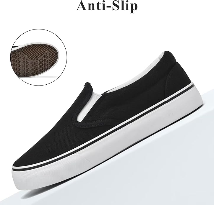 Women's Slip-On Canvas Sneakers | Lightweight Classic Low-Top Casual Shoes