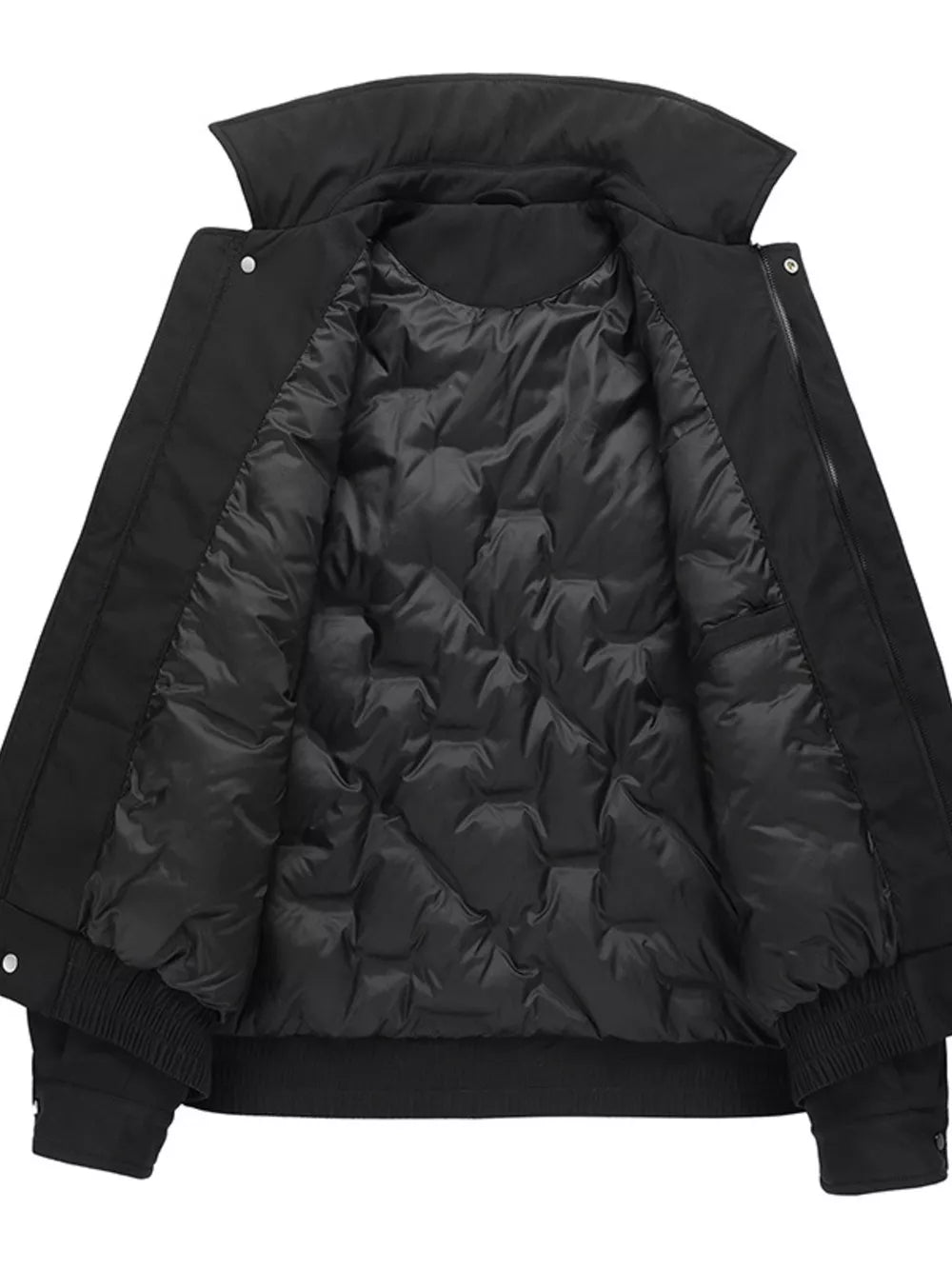 Men's Zip-Up Stretch Casual Jacket – 95% Polyester, 5% Spandex, Full Zip & Multi-Pocket