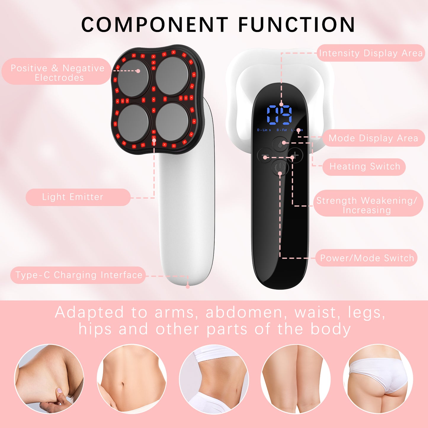 4-in-1 RF Cellulite Massager with EMS & Red Light Therapy