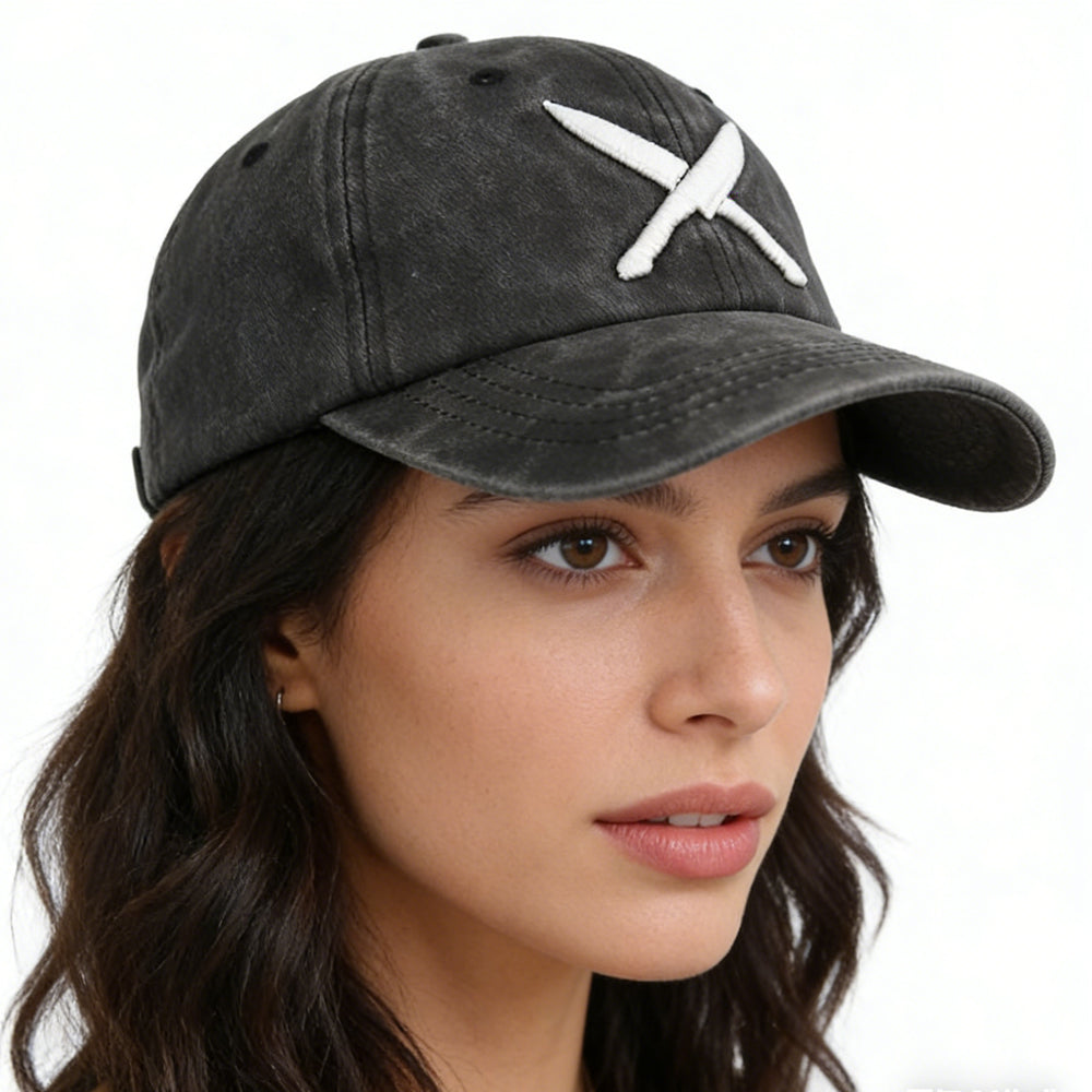 Embroidered Baseball Cap 2-Pack - Adjustable Cotton Hats for Men & Women