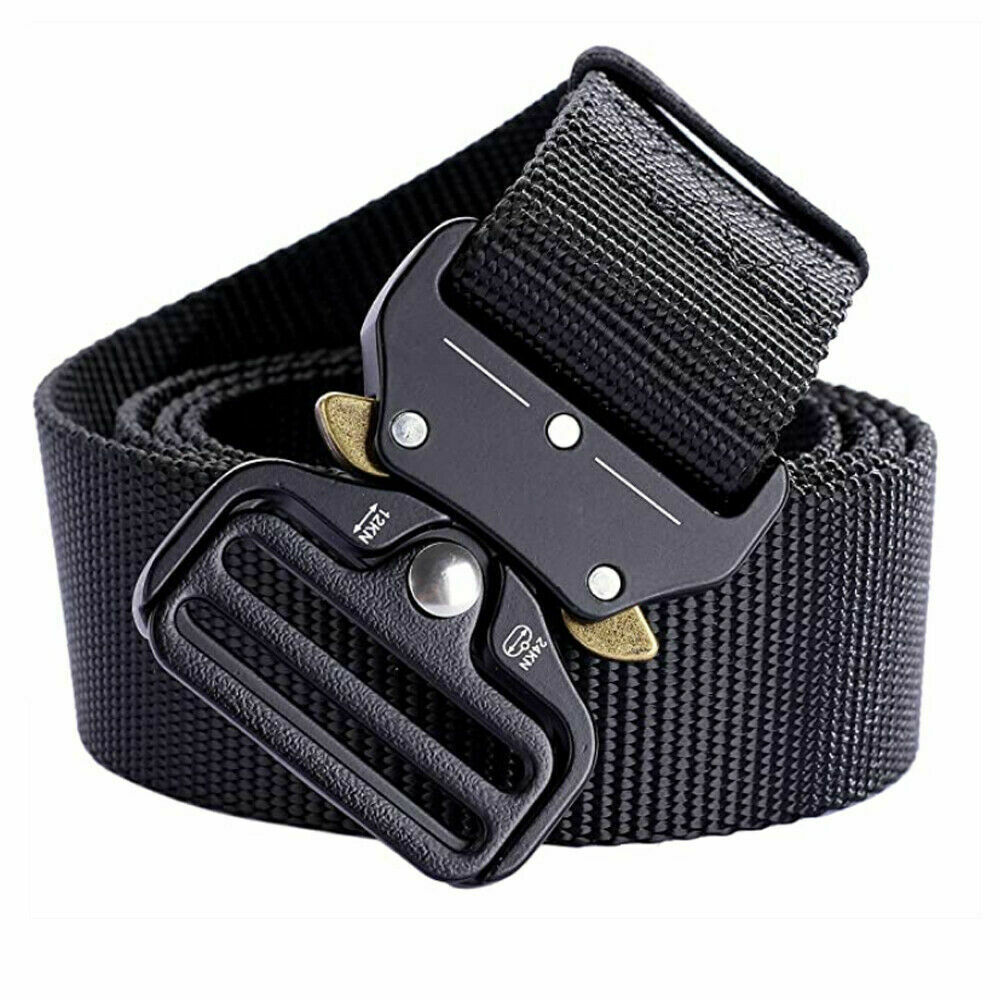 Men's Tactical Belt | Quick-Release Buckle | Adjustable Military Nylon Waist Belt
