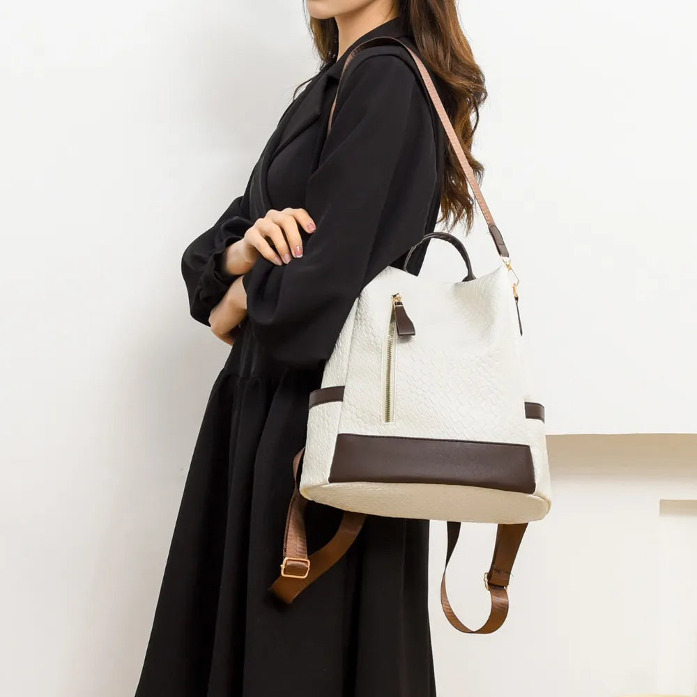 PU Leather Backpack Bag – Large Stylish Everyday Pack