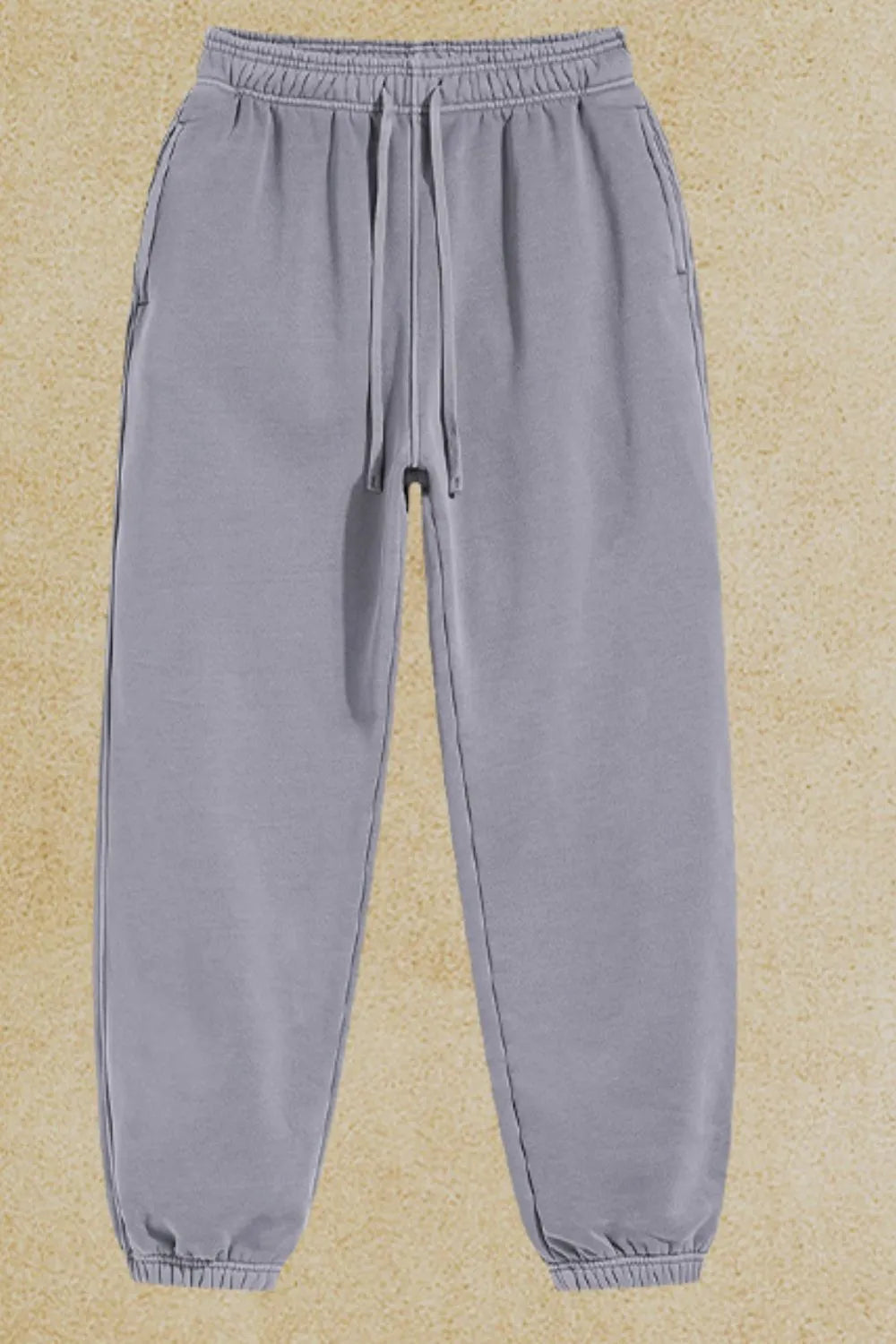 Men's Drawstring Joggers with Pockets – 52% Cotton Blend, Relaxed Fit