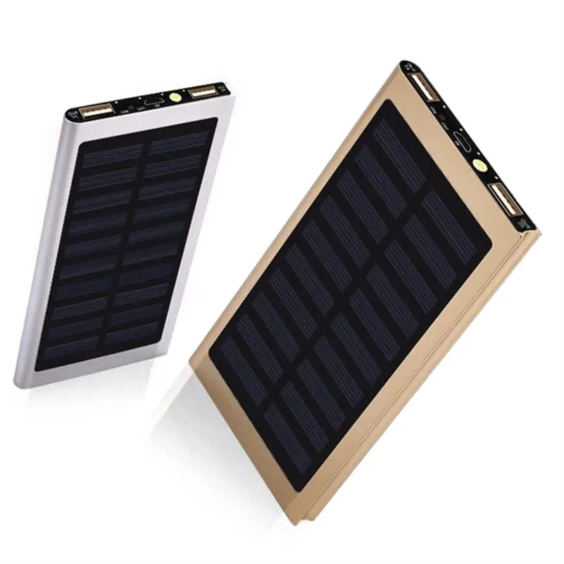 20000mAh Solar Power Bank | Dual USB Portable Charger with LED Flashlight & Solar Panel