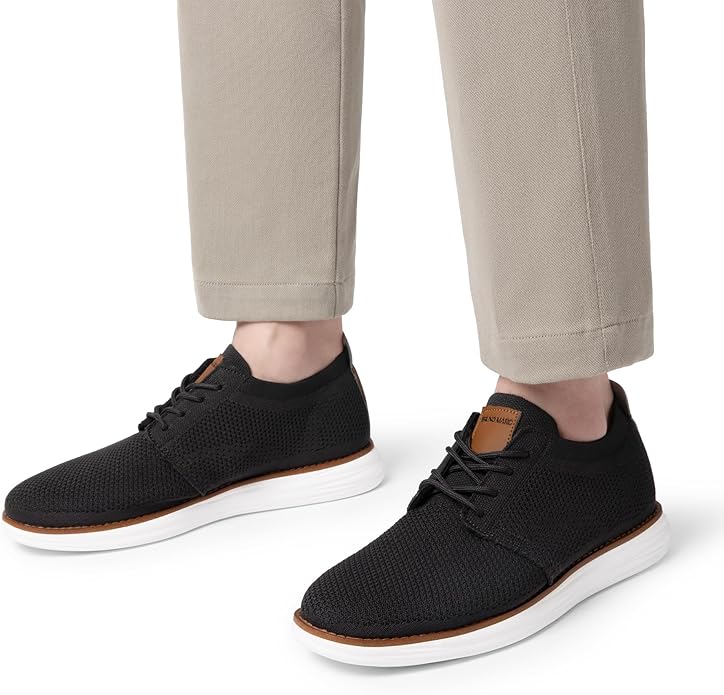 Bruno Marc Men's KnitFlex Breeze Sneakers – Breathable Mesh, Memory Foam & EVA Sole