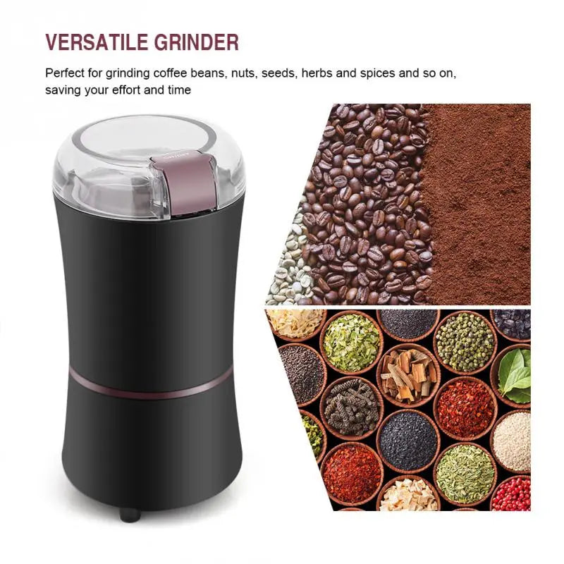 Mini Electric Spice & Coffee Grinder | 400W, 100g Capacity | Stainless Steel Blade
