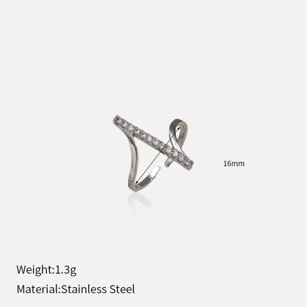 Irregular Rhinestone Statement Ring – 18K Gold & Silver Plated