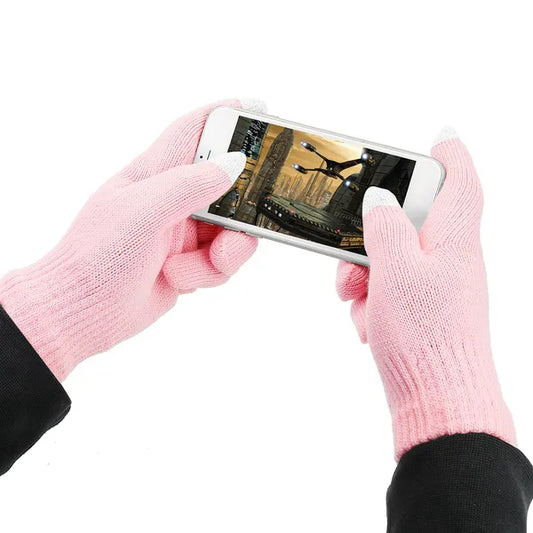 Winter Touchscreen Gloves - Warm Windproof Knit Gloves for Men & Women