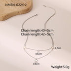 18K Gold Plated Layered Star Necklace – Pearl & Crystal Accents | Women's Jewelry