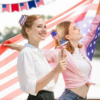 Patriotic Hair Clips Set – 3-Piece Red White & Blue American Flag Claw Clips for 4th of July, Memorial Day & More