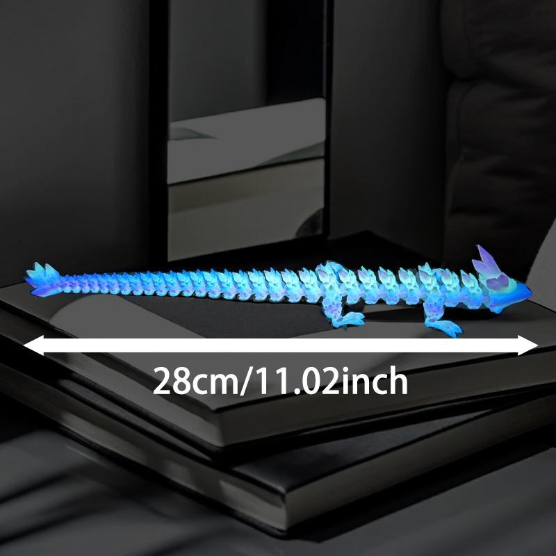 Realistic Dragon Statue - Hand-Painted Brick Texture Collectible Figurine for Home Decor