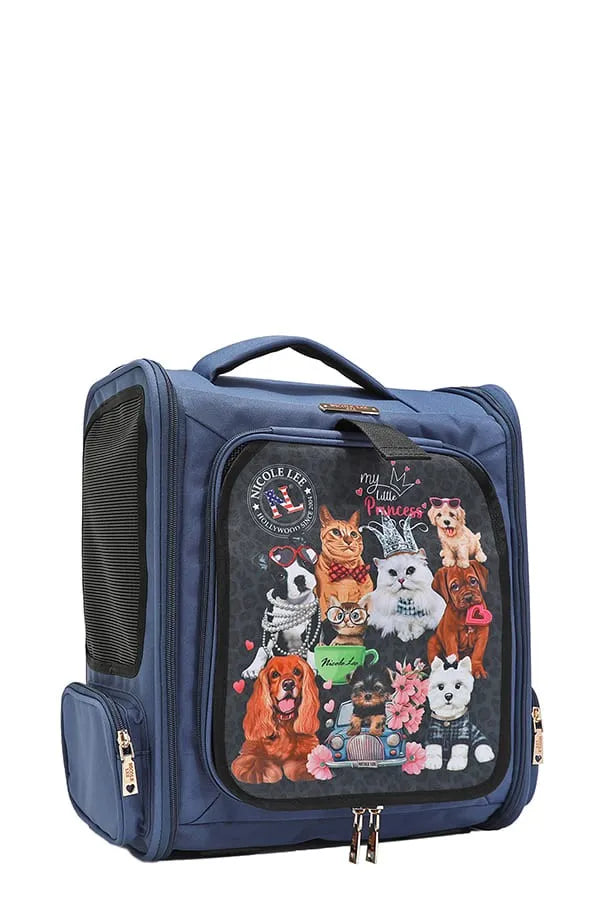 Nicole Lee USA Expandable Pet Carrier Backpack – Travel Bag for Small & Medium Pets