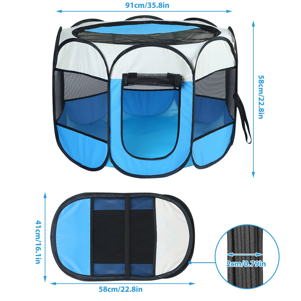 Foldable Pet Playpen – Portable Indoor & Outdoor Exercise Pen for Dogs, Cats & Small Pets