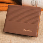 Men's Genuine Leather Bifold Wallet with RFID Protection - Slim Card Holder