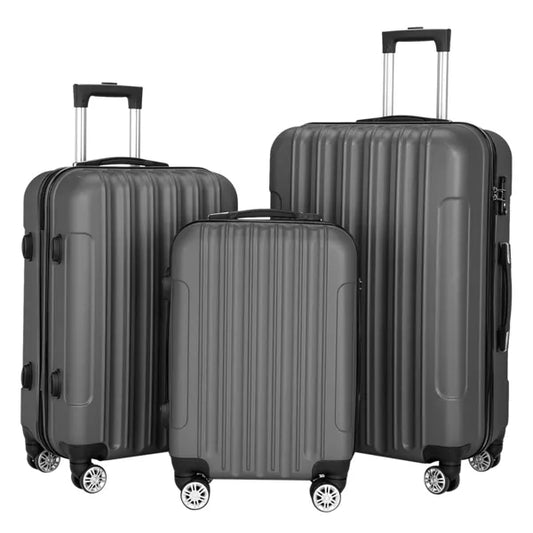 3-Piece Luggage Set - Hardside Spinner Suitcase with TSA Lock, Lightweight Travel Bags