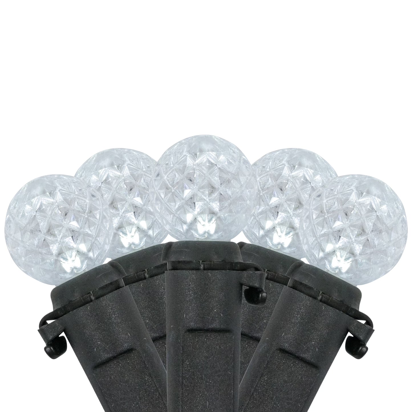 Northlight LED G12 Berry Christmas Lights - Pure White - 16' Black Wire - 50Ct