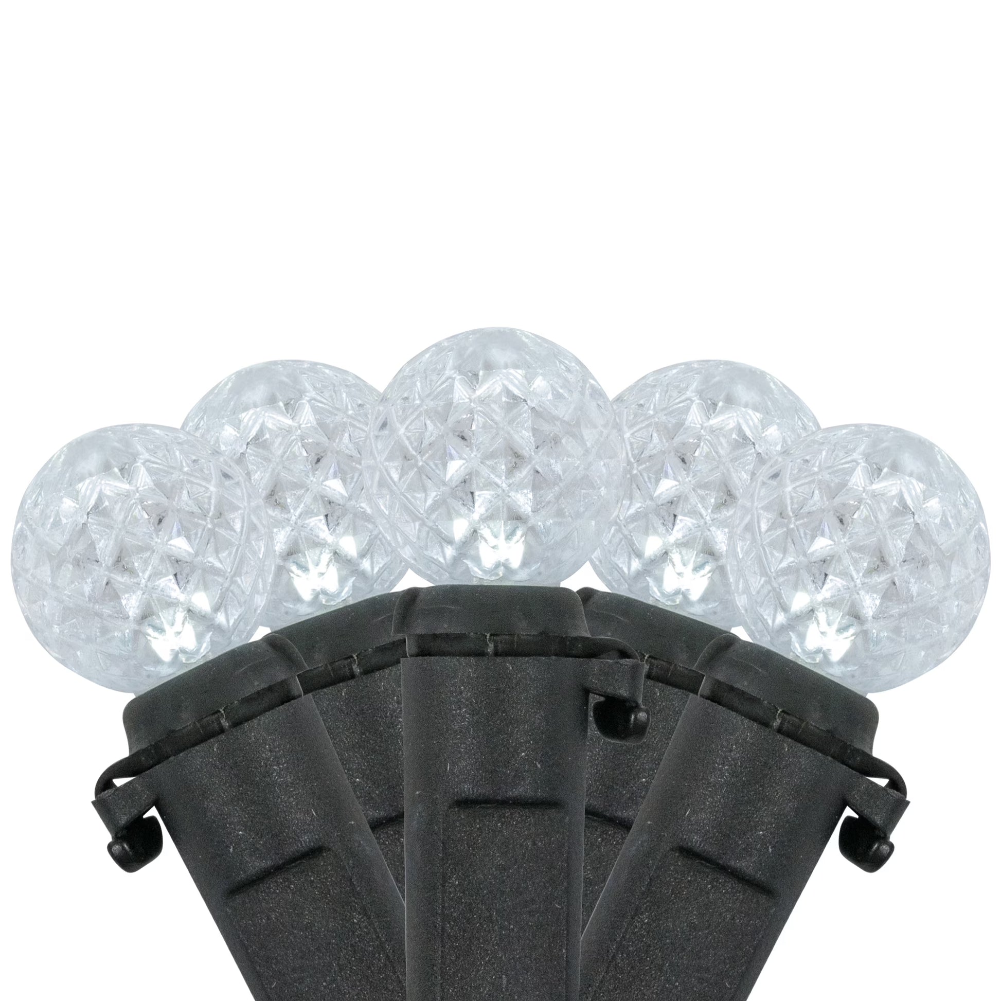 Northlight LED G12 Berry Christmas Lights - Pure White - 16' Black Wire - 50Ct
