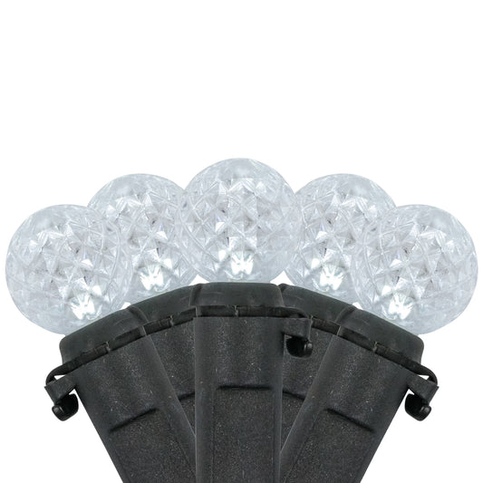 Northlight LED G12 Berry Christmas Lights - Pure White - 16' Black Wire - 50Ct