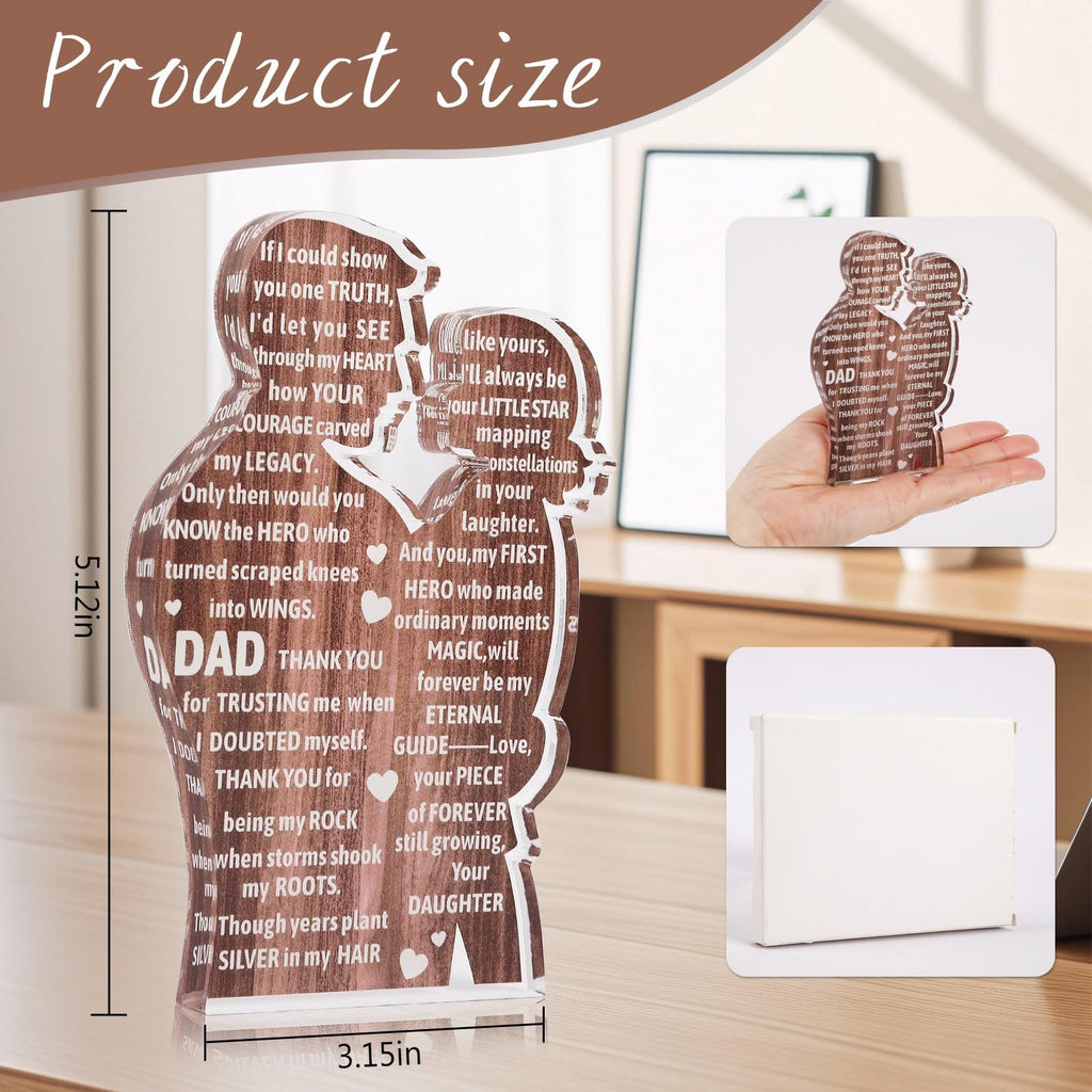 Dad Daughter Acrylic Plaque - Heartfelt Father's Day Gift from Daughter