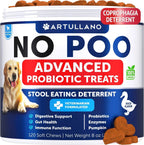 Dog Stool Eating Deterrent Chews - Coprophagia Prevention with Probiotics & Enzymes