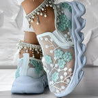 Women's Glitter Mesh Sneakers | Breathable Lightweight Walking Shoes