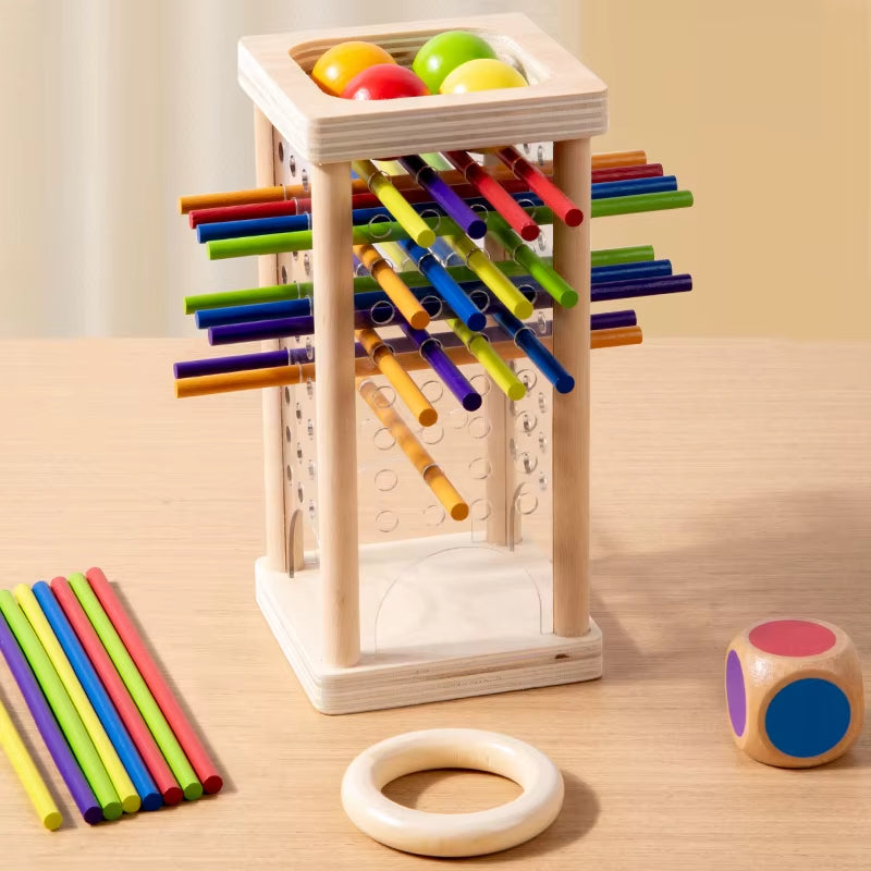 Wooden Stick Drawing Game Toy, Multicolored Sticks Game, Parent Child Interactive Game, Exercise Balance and Concentration