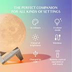 LED Moon Lamp Night Light with Remote - 16 Color Changing Ambient Lighting with Wood Stand