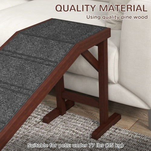PawHut 74" Extra Long Dog Ramp for High Beds | Non-Slip, 120 lb Capacity, Flat Top Platform