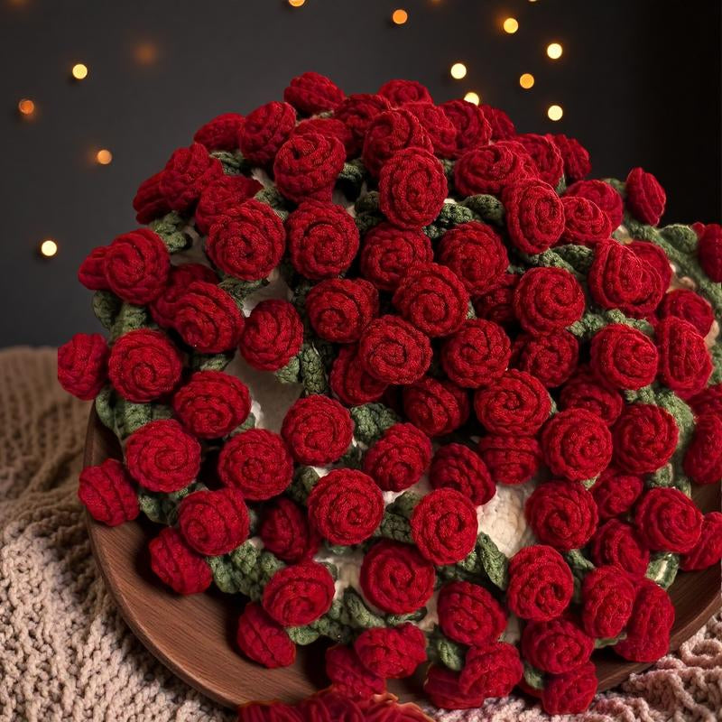 Rose Hand-Woven Blanket, Pure Handmade Blanket, Can Be Turned into a Bouquet of Roses Blanket,A Gift for the Object, Mother, Elders, a Special Gift