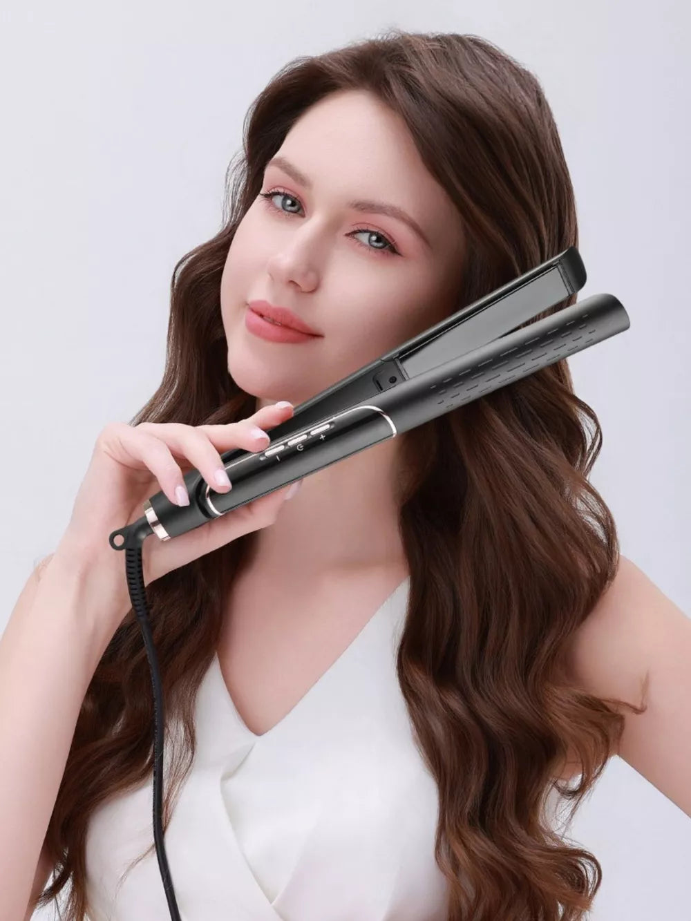 Electric Portable Hair Straightener – Sleek & Smooth Styling for Natural Hair, Wigs & Extensions