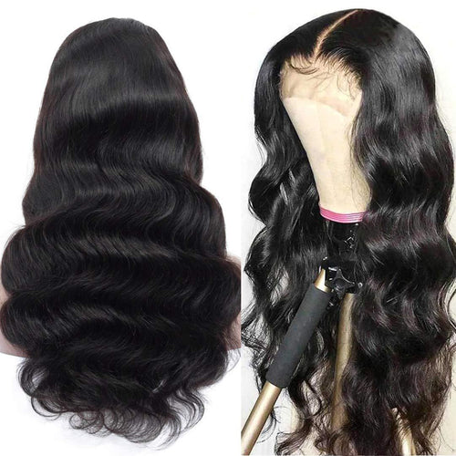 100% Human Hair Lace Front Wig – Natural Black | 10"–30"
