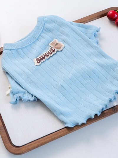 Sweet Bear Patch Ribbed Pet Top – Bow & Frill Dog Shirt